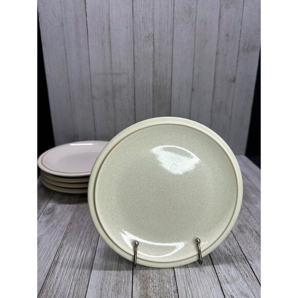 Vtg Denby Salad Plate White Cream Stoneware England 7.25" Set of 5 L - Picture 11 of 12